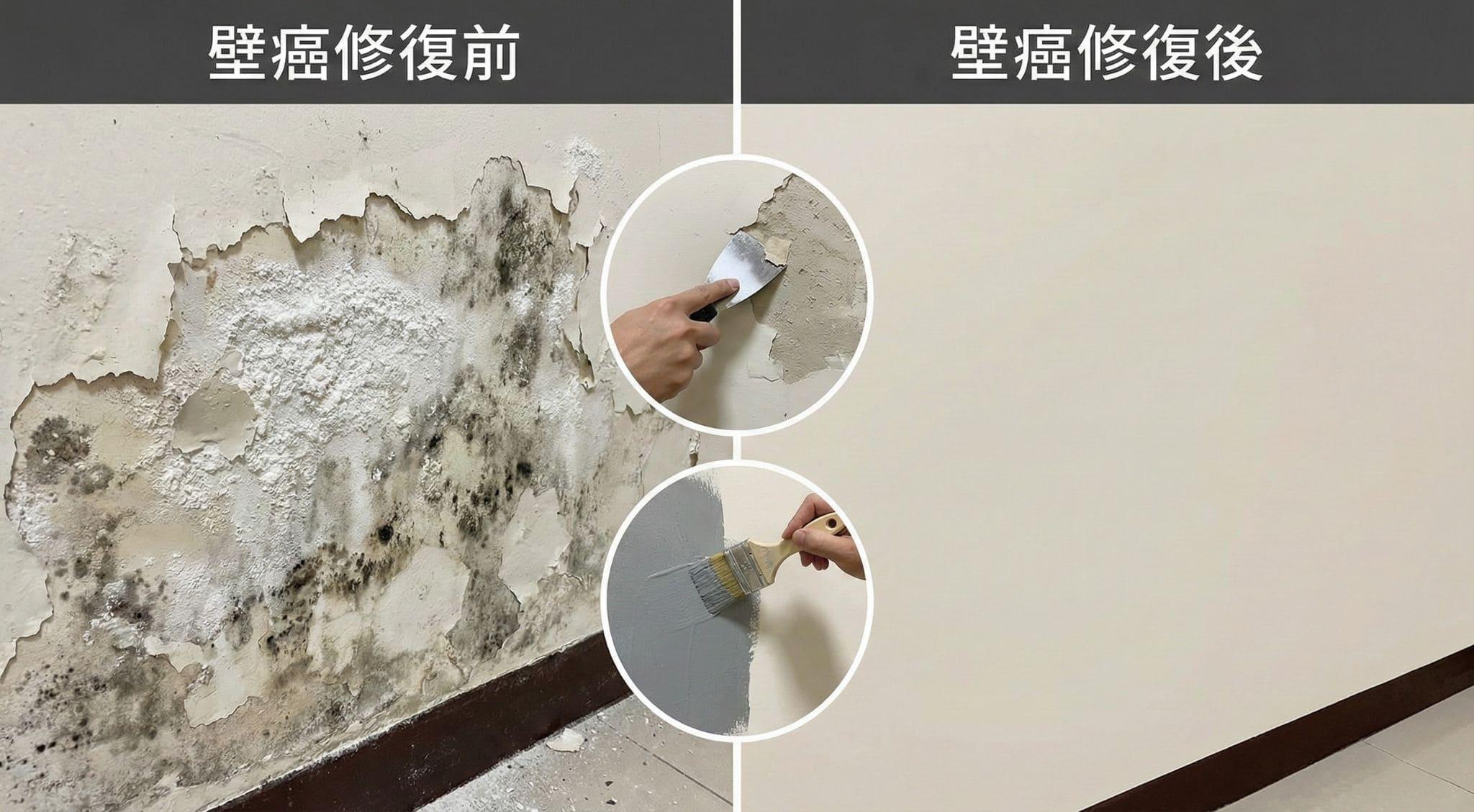 【高雄舊屋翻新】牆壁起泡、剝落好難看？徹底根治「壁癌」的3大工程重點