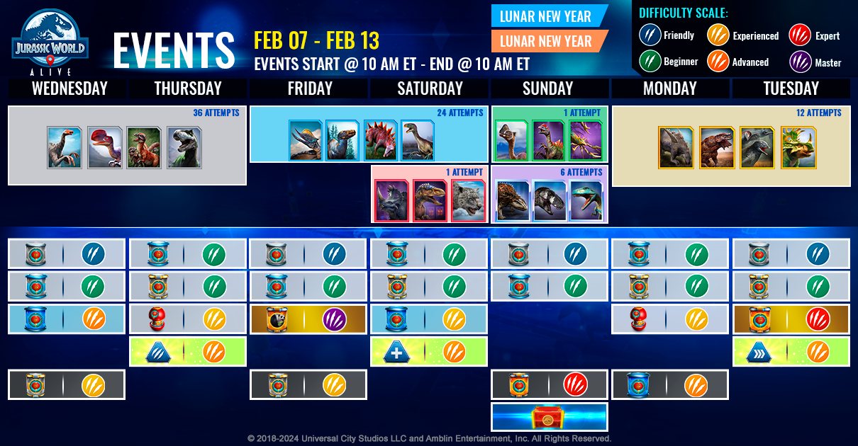 JWA EVENTS 台灣時間 02月14日~02月21日